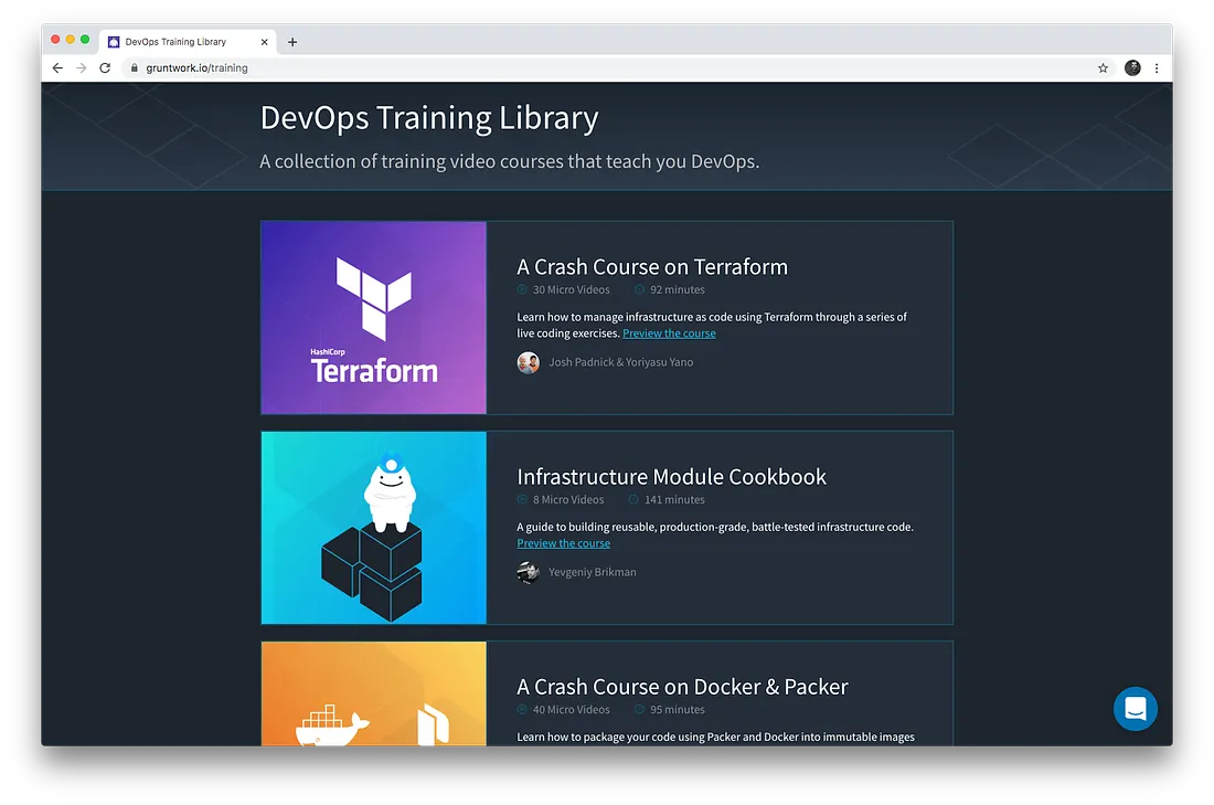 The Gruntwork Training Library